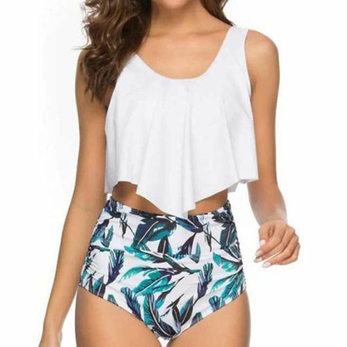 Maillot De Bain Sexy Pour Femmes, Grande Taille, Contrôle Du Ventre, Ensemble Deux Pièces, Col Licou, À Volants, Vêtements De Plage, 2022