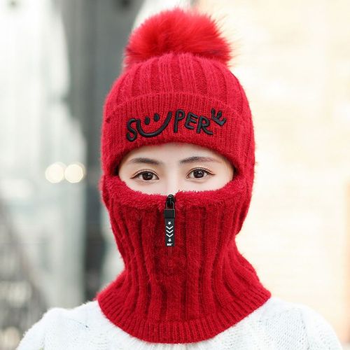 Bonnet Tricoté Pour Femme, Chaud, De Marque, De Haute Qualité, En Plein Air, Cyclisme, Coupe-Vent, Ski, Fourrure, Écharpe Tricotée