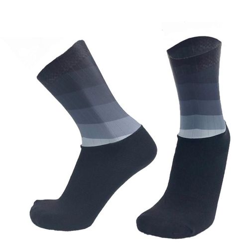 Chaussettes De Cyclisme Dégradé Pour Hommes Et Femmes, 1 Paire, Sans Couture, En Silicone