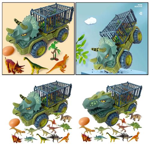 Jouet De Transport De Dinosaures Pour Enfant, Transporteur Par Voiture Et Camion, Véhicule Remorqueur, Cadeau Pour Enfant