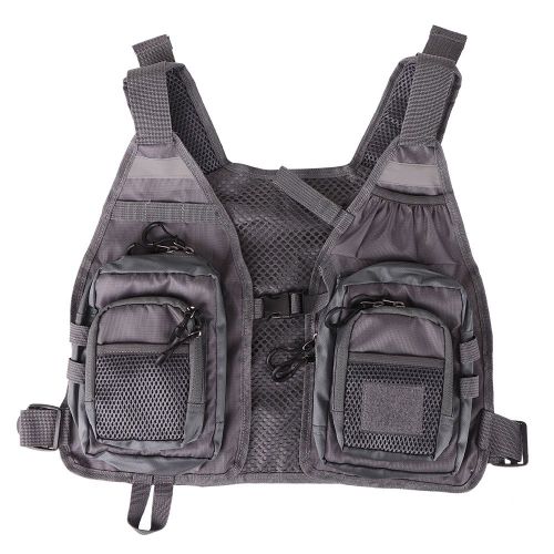 Veste De Pêche À Séchage Rapide, Gilet De Sécurité À Poches Multiples, Sac De Poitrine Portable Pour Hommes Et Femmes, Taille Unique, Accessoires De Pêche