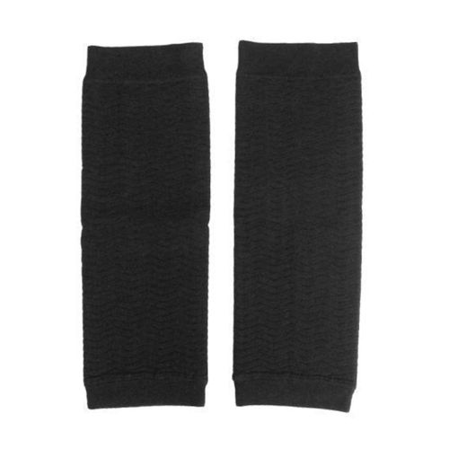 Chauffe-Bras Noir Amincissant, Enveloppe Amincissante Pour Les Jambes, Brûleur De Graisse, Ceinture De Massage Des Cuisses, Perte De Poids, Manchon Façonnant, 2 Pièces