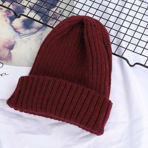 Bonnet Tricoté En Laine Pour Femme, Couleur Unie, Décontracté, Chaud, Doux, Épais, Protection, Ample, Ski, Hiver, 2021