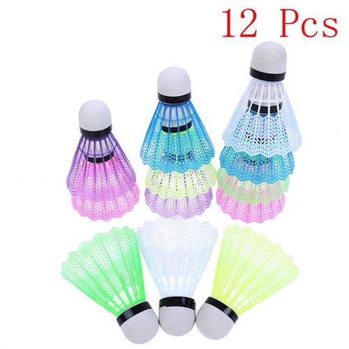 Balles De Badminton Colorées, 12 Pièces, Pour Entraînement Sportif, Portable, Produits D'extérieur