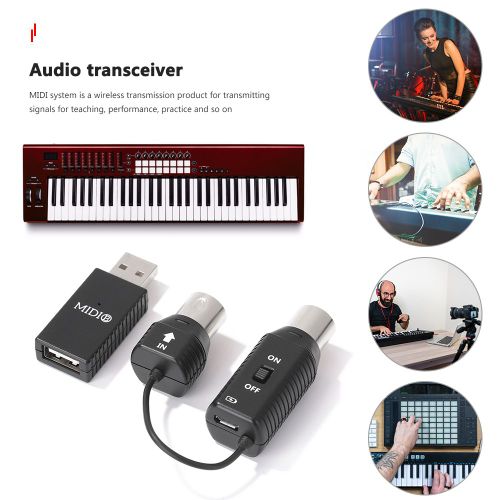 Système De Guitare Midi Sans Fil 2.4ghz, Émetteur Récepteur Pour Performance De Scène De Guitare Électrique, Rang De Transmission 10m Rechargeable