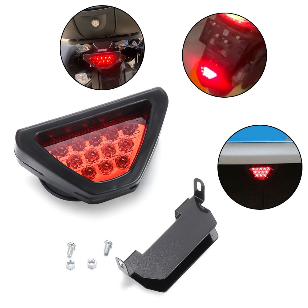 Universel Sportif F1 Style Rouge 12 Led Arrière Arrêt Queue 3rd Feux De  Freinage Troisième Arrêt Avertisseur Lampe Pour Voiture Camion Suv