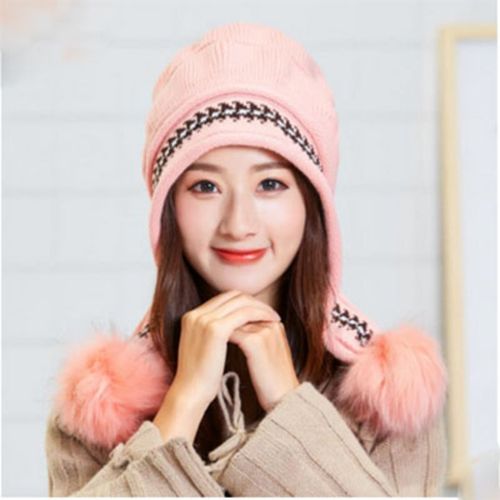 Bonnet Épais Et Chaud En Fourrure Pour Homme Et Femme, Bonnet Tricoté, Sans Bords, Avec Gant, Collection Hiver