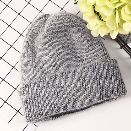 Bonnet En Fourrure De Lapin Tricoté Pour Femme, En Laine Unie, Doux, En Cachemire, Collection Automne Et Hiver