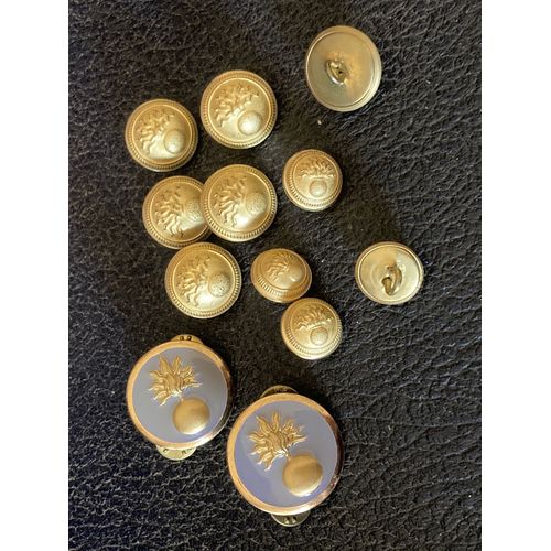 Lot De 10 Boutons / Veste Militaire / École Militaire / Ensoa / Emia 