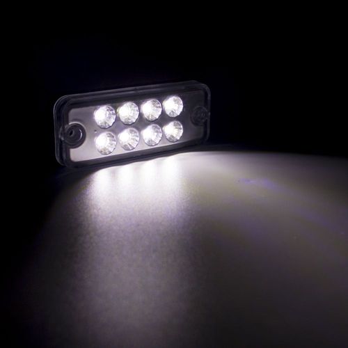 2pcs White Indicateur Dégagement Arrière, 2 Pièces, 8 Led, 12v-24v, Feu Signalisation Latéral, Étanche, Pour Camion, Remorque, Camion, Caravane, E8 Nipseyteko