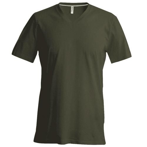 T-Shirt À Manches Courtes Et Col En V Coupe Cintrée Kariban Pour Homme