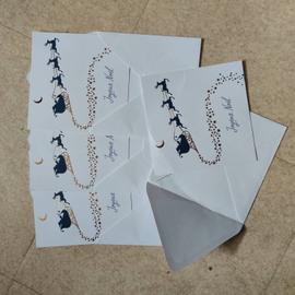 Carte de vœux avec enveloppe - lot de 4 cartes joyeux noël vert Draeger  Paris