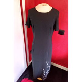 Robe Fluide Longue Doublée Fendue Sur Un Coté
