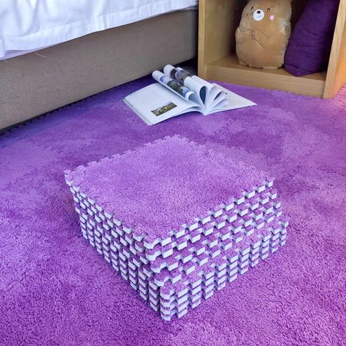 Tapis De Chambre À Coucher En Polymère De Noël,Tapis En Mousse Souple,Gris,Rose,Lea,Décorations Pour La Maison,Chambre D'enfant,Salon,Tapis De Jeu - Type Purple-10pcs