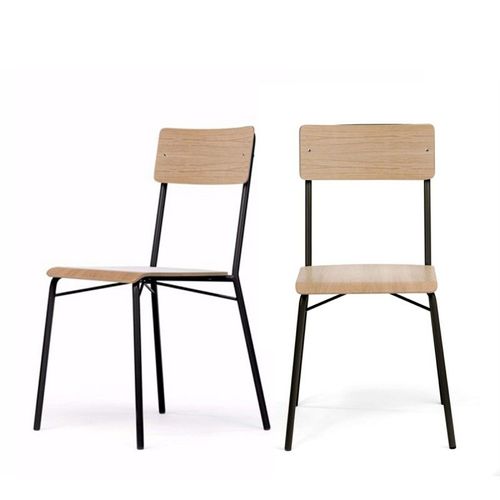 Paris Prix - Lot De 2 Chaises Design "Ashburn" 82cm Chêne