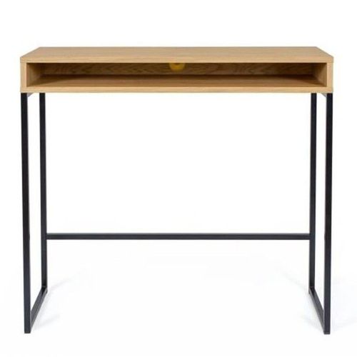 Paris Prix - Bureau Design "Frame" 100cm Chêne & Noir