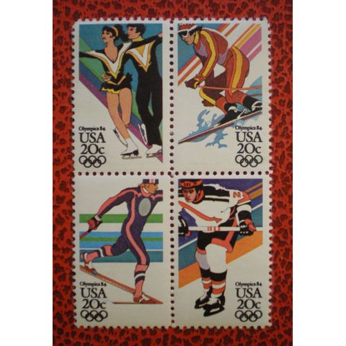 Jeux Olympiques D'hiver 1984 À Sarajevo - Lot De 4 Timbres Neufs ** - Bloc - Etats-Unis - Usa - Y&t N° 1509, 1510, 1511 Et 1512