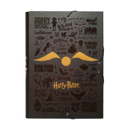 Harry Potter - Farde À Élastique A4 Vif D'or