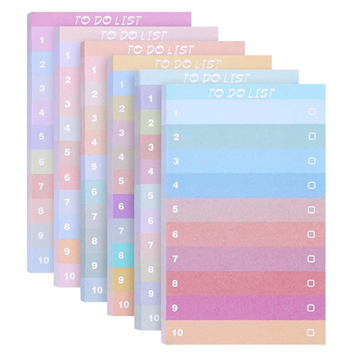 12pcs To Do List Sticky Notes, 5.1x3.2inch, 600 Sheets, Asso... - 2