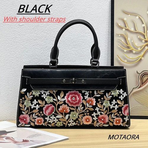 MOTAORA-Sacs en cuir vintage brodés pour femmes,sac initié exquis,jumelé avec Cheongsam,sacs à main de style chinois,2024