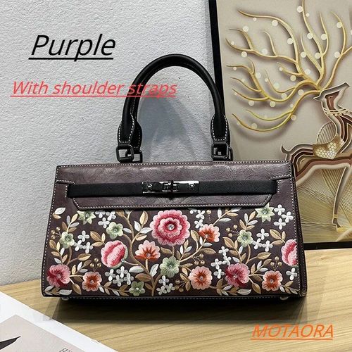 MOTAORA-Sacs en cuir vintage brodés pour femmes,sac initié exquis,jumelé avec Cheongsam,sacs à main de style chinois,2024