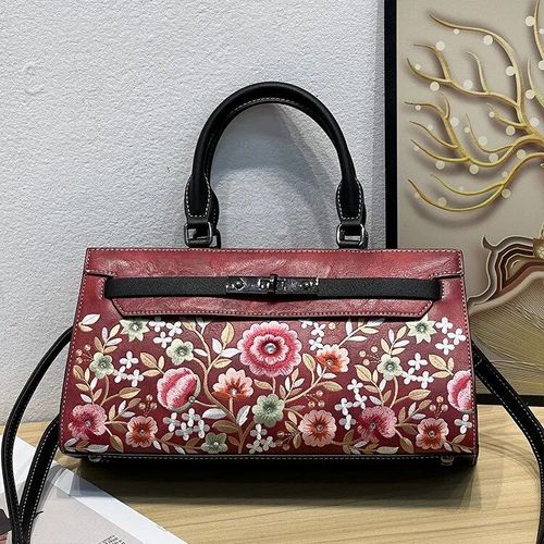 MOTAORA-Sacs en cuir vintage brodés pour femmes,sac initié exquis,jumelé avec Cheongsam,sacs à main de style chinois,2024