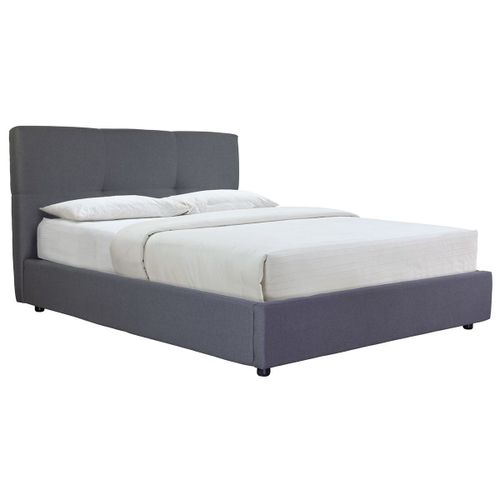 Lit Coffre 160 X 200 Cm En Tissu Gris Sogno