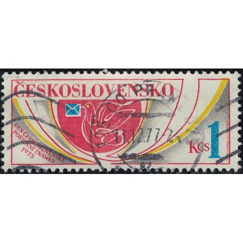 Tchécoslovaquie 1975 Oblitéré Used Journée Du Timbre Colombe Et Enveloppe Y&t Cs 2143 Su