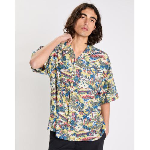 Chemise En Coton & Lin Manches Courtes Thalweg Multicolore