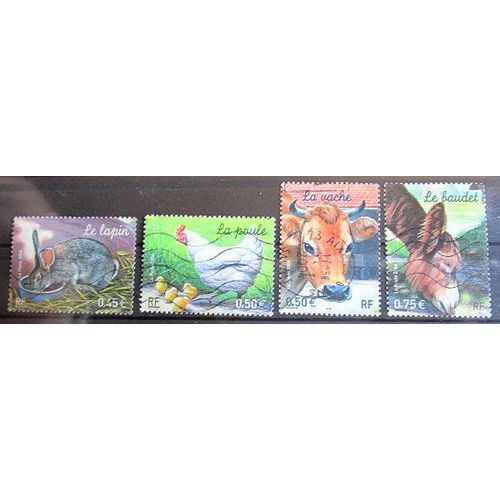 2004. Série Complète F3662 À F3665: Animaux De La Ferme.