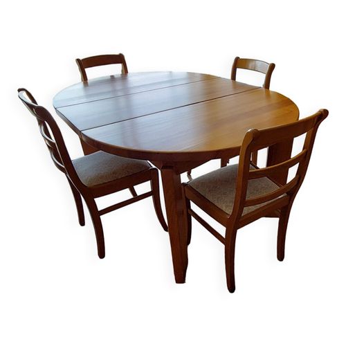 Table Ronde Normandie Signe Regain Vendue Avec 4 Chaises Bois