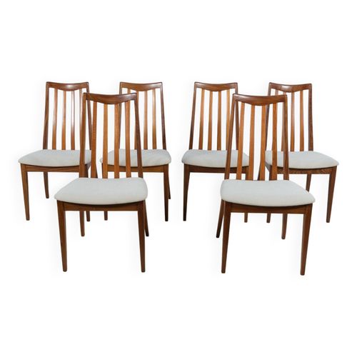 Chaises De Salle  Manger En Teck Du Milieu Du Sicle Par Leslie Dandy Pour Gplan Annes 1960 Lot De 6 Beige