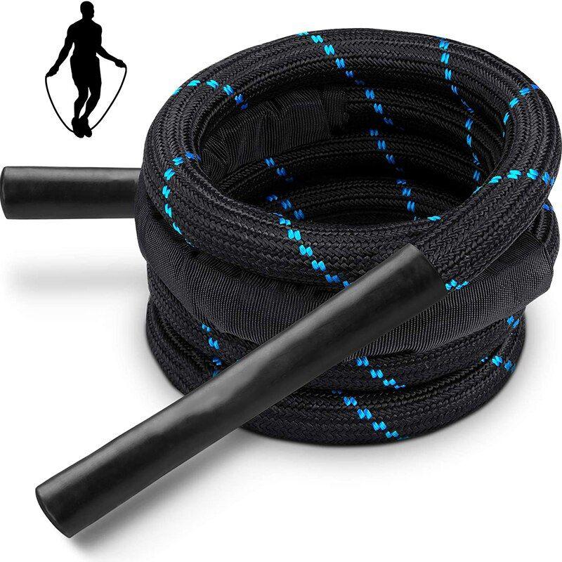 Corde à sauter lourde de 3m, cordes de combat avec manchon de protection  pour l'entraînement corporel Total, amélioration de la force musculaire -  AliExpress