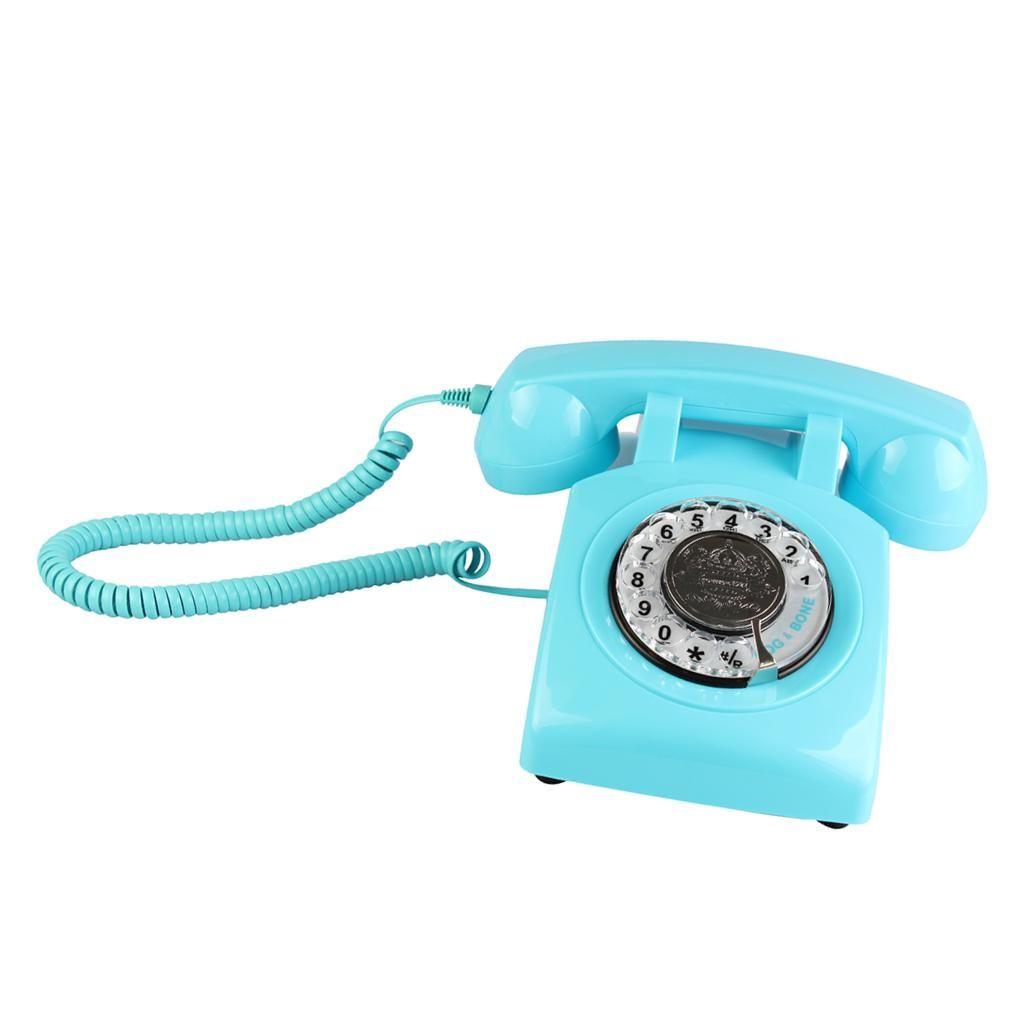 Téléphone fixe filaire rétro vintage avec cadran rotatif