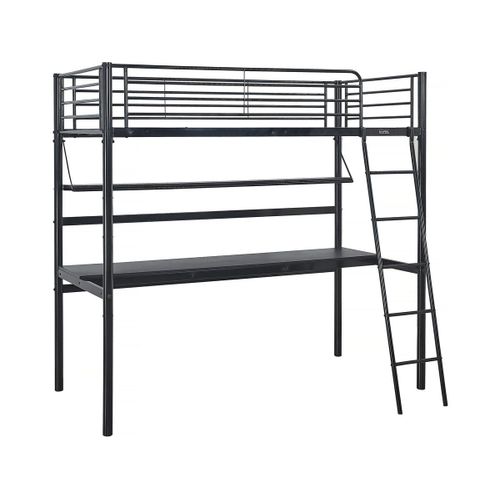 Lit Mezzanine Avec Bureau "Alona" - 90 X 190 Cm - Noir