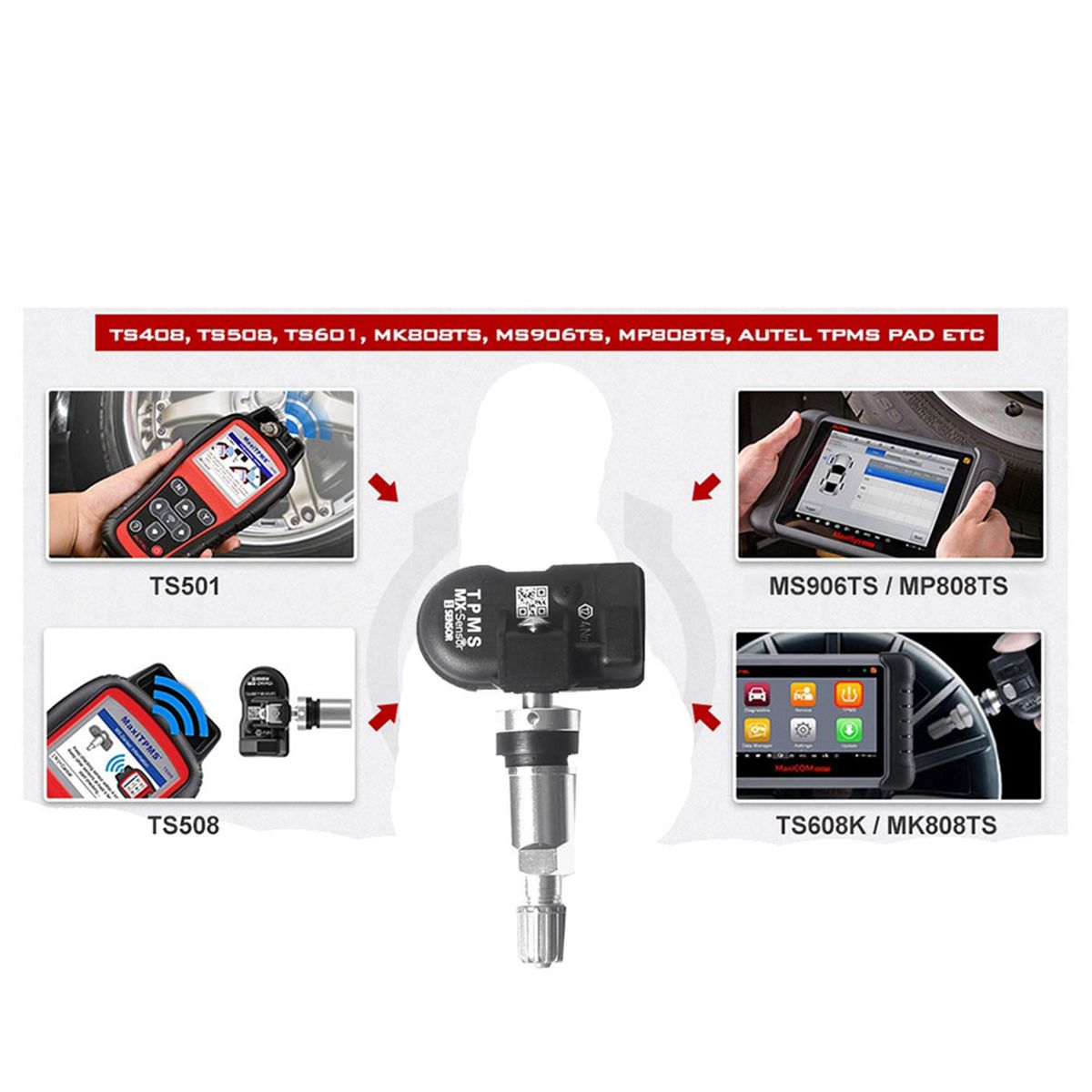 4 Capteur Mx Programmable 315mhz + 433mhz Universel 2 En 1 S...