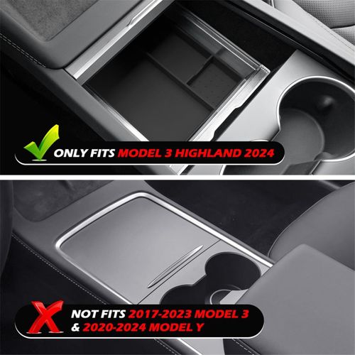 Plateau De Rangement Console Centrale Pour 2024 Accessoires Porte-Gobelet Insert Accoudoir Boîte Cachée