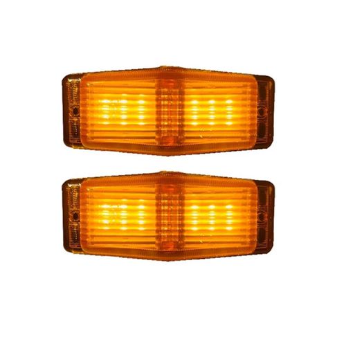 2 Pièces Feux De Position Led Double Brûleur Indicateur Lampe Pour Man Camion Gril Lumière B