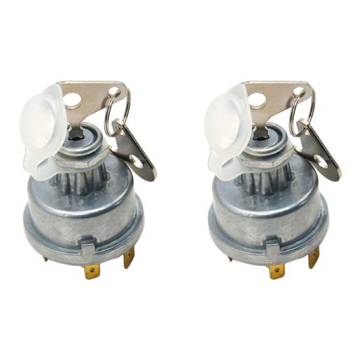 2x Interrupteur D'allumage Universel D'usine De Tracteur Avec Démarreur Clés Pour 128sa 30275 Case 35670