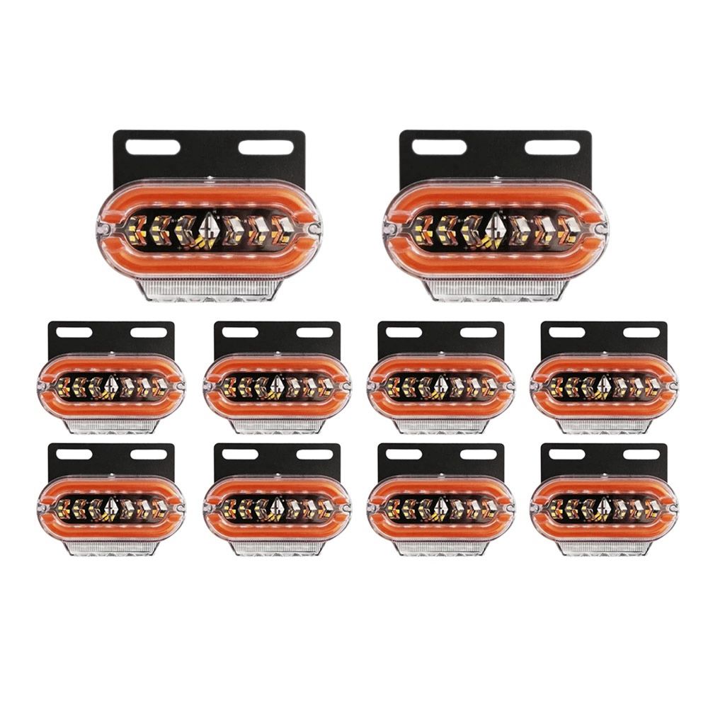 10 Pices Led Feux De Remorque 24v Position Latraux Camion ...