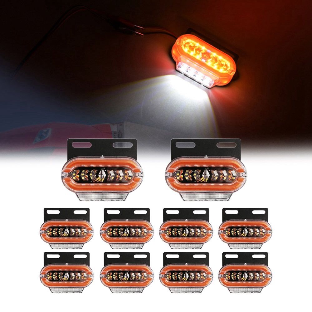 10 Pices Led Feux De Remorque 24v Position Latraux Camion ... - 3