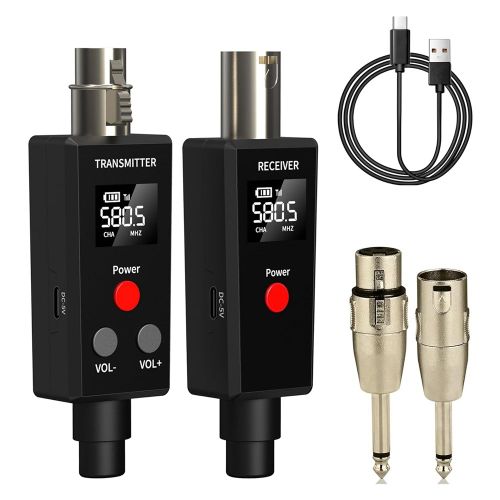 Système De Microphone Sans Uhf 2,4 Ghz Adaptateur Xlr Émetteur Et Récepteur Dynamique À 6 Canaux Pour