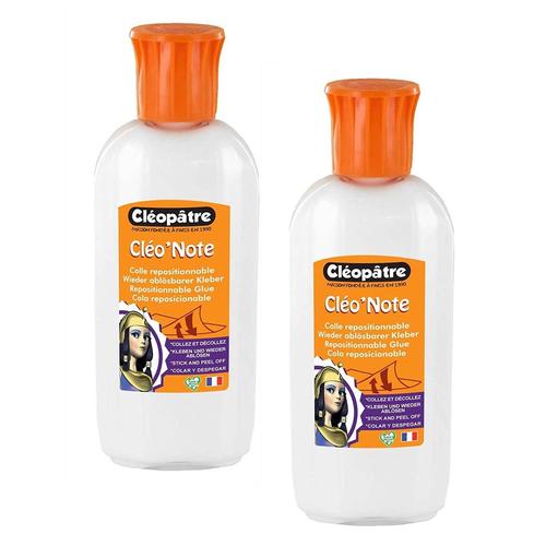 Cléopâtre Lot De 2 Cléo'notes 100 Gr Colle Repositionnable Liquide