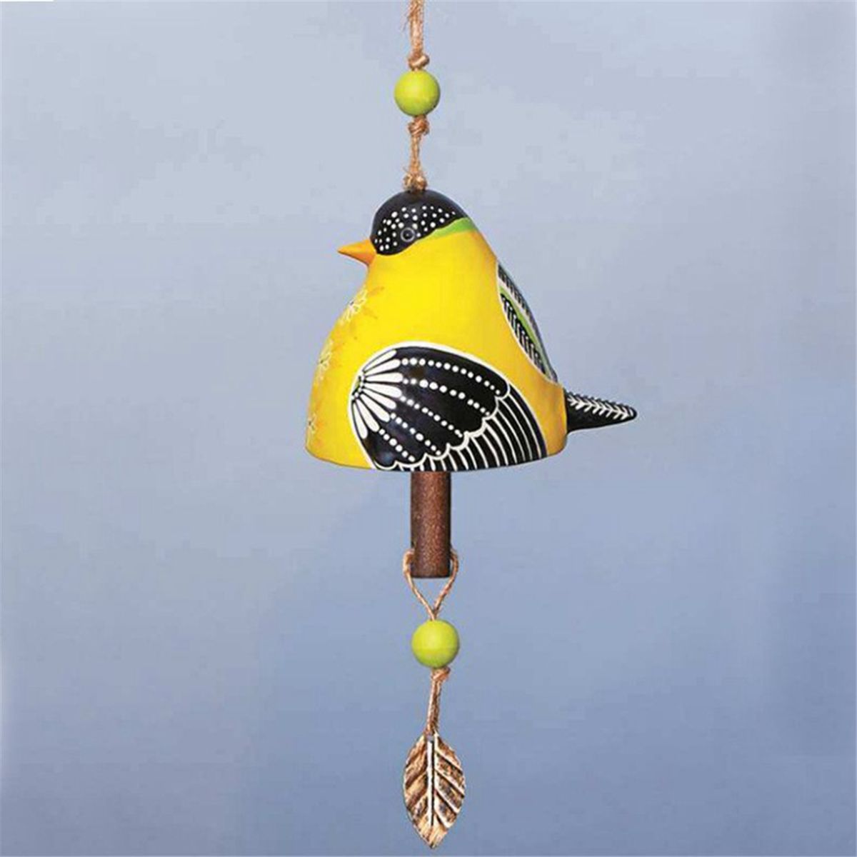 Carillon à Vent Cloche-Oiseau - Décoration De Jardin En Résine - Son Mélodieux Pour Terrasse/Balcon