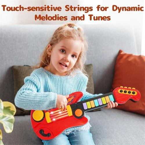 Guitare Pour Enfants Et Piano Tout-Petits, 2 En 1 Les Tout-Petits De 3 À 5 Ans Avec Sangle, Jouet Débutants, Cadeau