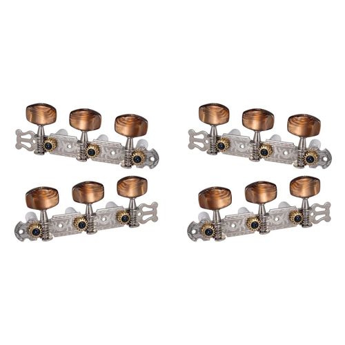 4 Pièces 1:15 Classique Argent Guitare Accordeur Mécanique Têtes Clés Chevilles Pour De