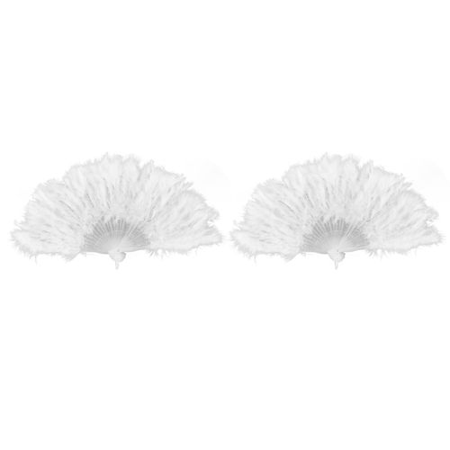 2x Accessoires De Déguisement Burlesque Des Années 1920 Pour Dames - Blanc