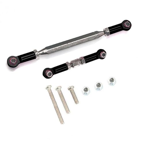 3x Lien Direction En Métal Servo Link Crochet Biellette Pour Mn D90 D99 Mn-90 -45 1/12 Rail De Voiture Télécommandé, Noir