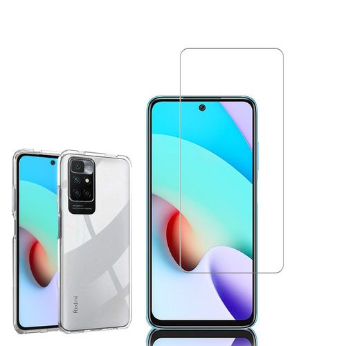 Coque Silicone Pour Xiaomi Redmi 10 6.5" Gel Ultraslim Et Ajustement Parfait - Transparent + 1 Film Verre Trempé - Transparent