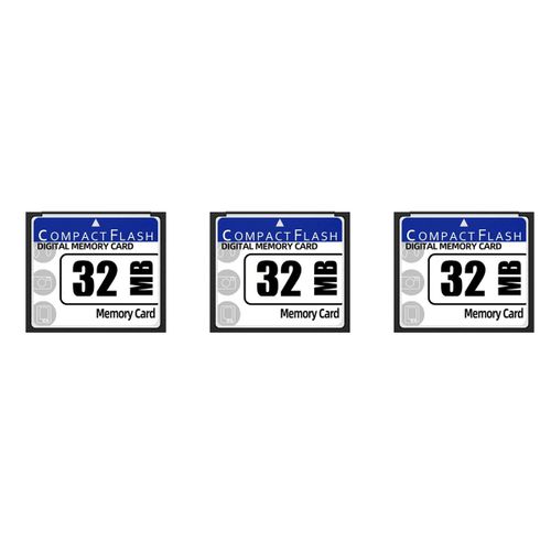 3X Carte Mémoire Compact Flash 32 Mo pour Appareil Photo, Machine Publicitaire, Informatique Industrielle